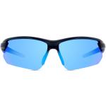 Blaue Rechteckige Sportbrillen polarisiert aus Kunststoff für Damen 