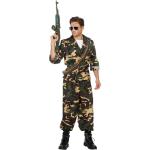 Camouflage Soldaten-Kostüme für Herren Größe XL 
