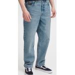 Blaue Unifarbene Solid 5-Pocket Jeans aus Denim für Herren Weite 30, Länge 32 