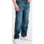 Blaue Unifarbene Solid 5-Pocket Jeans aus Denim für Herren Weite 30, Länge 32 