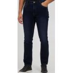 Blaue Unifarbene Solid Slim Fit Jeans aus Kunstfaser für Herren Weite 29, Länge 30 