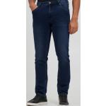 Blaue Unifarbene Solid Slim Fit Jeans aus Kunstfaser für Herren Weite 29, Länge 30 