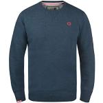Reduzierte Blaue Melierte Solid Herrensweatshirts aus Baumwollmischung Größe L 
