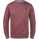 Reduzierte Bordeauxrote Melierte Solid Herrensweatshirts aus Baumwollmischung Größe L 