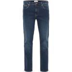 Dunkelblaue Solid Straight Leg Jeans aus Denim für Herren Weite 32, Länge 32 