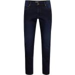 Blaue Elegante Solid Slim Fit Jeans mit Reißverschluss aus Baumwolle für Damen 