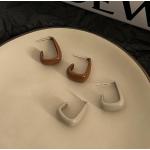 Braune Retro Ohrhänger aus Emaille für Damen 