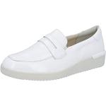 Weiße Solidus Lederschuhe & Kunstlederschuhe in Spezialweite aus Leder mit herausnehmbarem Fußbett für Damen Größe 42 