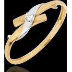 Reduzierte Gelbe Edenly Solitär Diamantringe aus Weißgold 18 Karat mit Diamant für Damen 