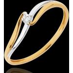 Reduzierte Weiße Edenly Diamantringe aus Gelbgold 18 Karat mit Diamant für Damen 