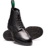 Schwarze Business Solovair Derby Schuhe in Schmalweite aus Leder für Damen 