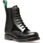 Schwarze Business Solovair Derby Schuhe in Schmalweite aus Leder für Herren 