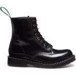 Schwarze Business Solovair Derby Schuhe mit Schnürsenkel aus Leder für Herren Größe 40,5 