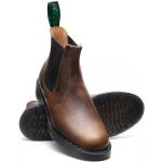 Braune Solovair Rahmengenähte Schuhe mit Pferdemotiv in Schmalweite aus Leder für Damen Größe 39,5 für den für den Winter 