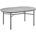 Anthrazitfarbene Solpuri Ovale Lounge Tische aus Aluminium Breite 100-150cm, Höhe 100-150cm, Tiefe 0-50cm 