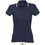 Bunte Kurzärmelige Sols Kurzarm-Poloshirts aus Baumwolle für Damen 