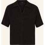 Schwarze Kurzärmelige Someday V-Ausschnitt Blusenshirts & Schlusen aus Viskose für Damen Größe S für den für den Sommer 