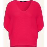 Reduzierte Pinke Someday V-Ausschnitt T-Shirts aus Baumwolle für Damen Größe S 