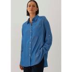 Blaue Casual Langärmelige Someday Hemdblusen mit Knopf für Damen Größe M 