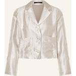 Silberne Someday Mini Kurzjacken & Cropped-Jackets mit Knopf aus Polyamid für Damen Größe S 