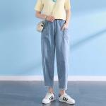 Blaue Casual Straight Leg Jeans aus Denim für Damen Größe 6 XL für den für den Sommer 