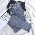 Schwarze Casual Slim Fit Jeans aus Denim für Damen Große Größen für den für den Sommer 