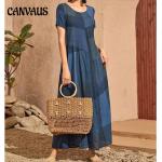 Violette Casual Maxi U-Ausschnitt Damenkleider aus Polyester Größe 5 XL für den für den Sommer 