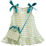 Grüne Blumenmuster Druckkleider & bedruckte Kinderkleider für Mädchen für den für den Sommer 