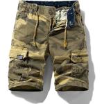 Khakifarbene Camouflage Casual Cargo-Shorts maschinenwaschbar für Herren für den für den Sommer 
