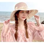 Rosa Unifarbene Outdoorhüte aus Spitze für Damen für den für den Sommer 