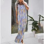 Violette Streetwear Ärmellose Maxi Spaghettiträger-Kleider aus Polyester für Damen Größe 3 XL für den für den Sommer 