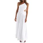 Weiße Elegante Maxi Sommerkleider für Damen Größe XXL für den für den Sommer 