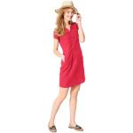 Rote Heine Sommerkleider aus Leinen für Damen Größe XS für den für den Sommer 