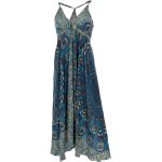 Petrolfarbene Hippie Guru-Shop Maxi Sommerkleider für Damen Größe S für den für den Sommer 