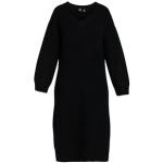 Black Friday Angebote - Anthrazitfarbene Langärmelige Roxy Escape V-Ausschnitt Sommerkleider für Damen Größe XL für den für den Sommer 