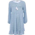 Reduzierte Blaue Zwillingsherz Sommerkleider aus Viskose für Damen für den für den Sommer 