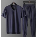 Blaue Sportliche Herrenhausanzüge & Herrenfreizeitanzüge aus Polyester Handwäsche Größe 6 XL für den für den Sommer 