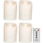 Weiße 19 cm Sompex Flame LED Kerzen mit Fernbedienung 4-teilig 