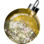 Sompex LED Dekoleuchte Kugelleuchte Ornament, Ø 20 cm, gold, batteriebetrieben, Glas