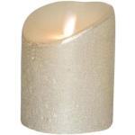 SOMPEX LED-Kerze »Flame LED Kerze silber metallic 10cm« (Kerze), integrierter Timer, silberfarben