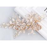 Silberne Blumenmuster Elegante Haarspangen Hochzeit aus Silber für die Braut 