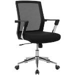 Schwarze Songmics Bürostühle & Schreibtischstühle aus Chrom mit Armlehne Höhe 0-50cm 