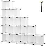 Reduzierte Weiße Songmics Quadratische Raumteiler stapelbar Breite 100-150cm, Höhe 100-150cm, Tiefe 0-50cm 