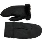Schwarze Winterhandschuhe aus Leder für Damen Größe XL - versandkostenfrei 
