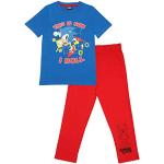 Rote Sonic Lange Kinderschlafanzüge mit Weihnachts-Motiv für Jungen Größe 158 