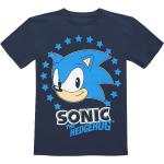 Blaue Sonic Rundhals-Ausschnitt Kinder T-Shirts 