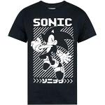 Schwarze Sonic T-Shirts für Herren Größe S 