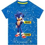 Blaue Sonic Kinder T-Shirts für Jungen Größe 152 
