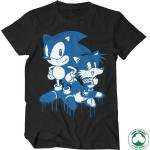 Schwarze Sonic Bio T-Shirts für Herren Größe XL 