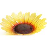 Reduzierte Gelbe Schalen & Schüsseln mit Blumenmotiv aus Glas 
